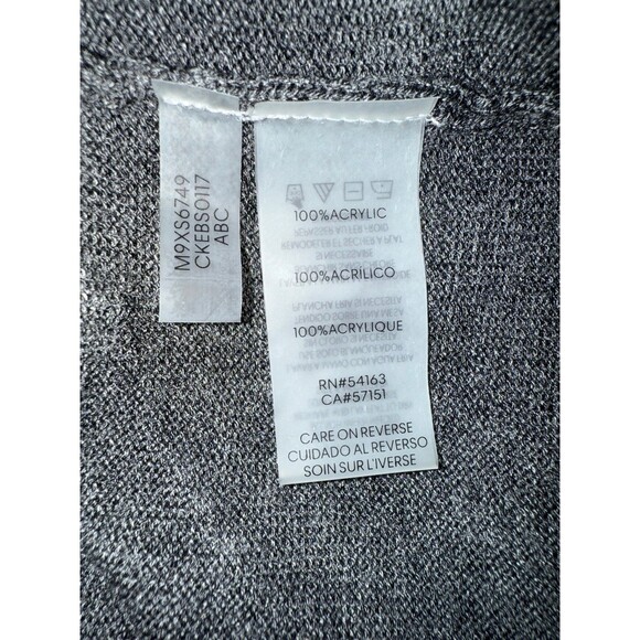 Calvin Klein Gray Color Block Long Sleeve Crew Neck Sweater Women's Large - Picture 9 of 10